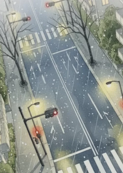 雨の日の非常口