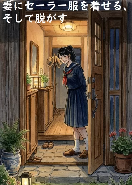 妻にセーラー服を着せる、そして脱がす